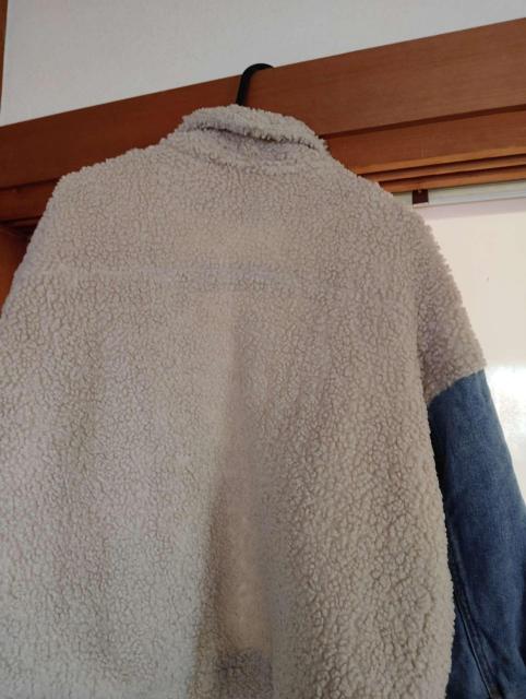 Dazy ボアジャケット デニム切替 Sサイズ フルジップ もこもこ カジュアル < 女性ファッション Dazy ボアジャケット デニム切替 Sサイズ フルジップ もこもこ カジュアル < 女性ファッションの