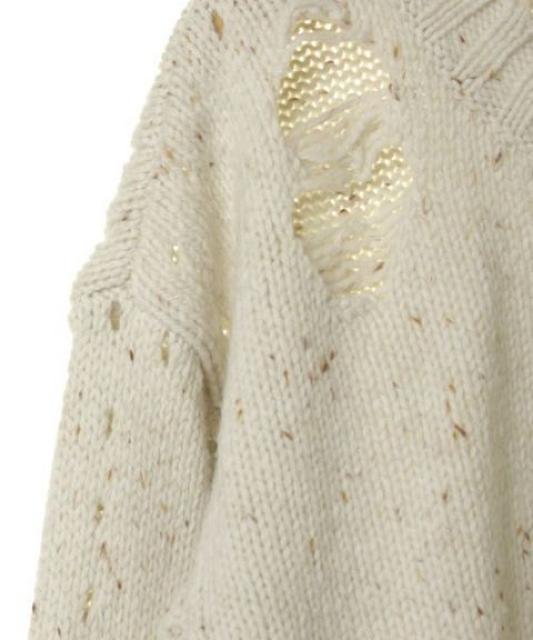 WILD FOX☆ダメージ加工ざっくりニット < ブランド WILD FOX☆ダメージ加工ざっくりニット < ブランドの