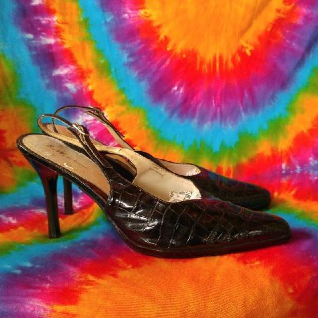 大人Sexyスタイル♪クロコ型押バックバンド付パンプス■L■ < 女性ファッション  大人Sexyスタイル♪クロコ型押バックバンド付パンプス■L■ < 女性ファッションの