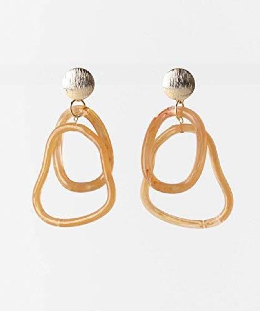 小顔効果●定価1,836円【新品】ビッグユガミパーツピアス●SMELLYスメリー●オレンジ●ビッグピアス 大振り < ブランド  小顔効果●定価1,836円【新品】ビッグユガミパーツピアス●SMELLYスメリー●オレンジ●ビッグピアス 大振り < ブランドの