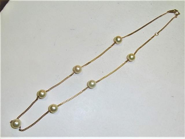 K18 18金パール プチ ネックレス パール アコヤ真珠 7ミリ 7ヶ付 < 女性アクセサリー/時計  K18 18金パール プチ ネックレス パール アコヤ真珠 7ミリ 7ヶ付 < 女性アクセサリー/時計の