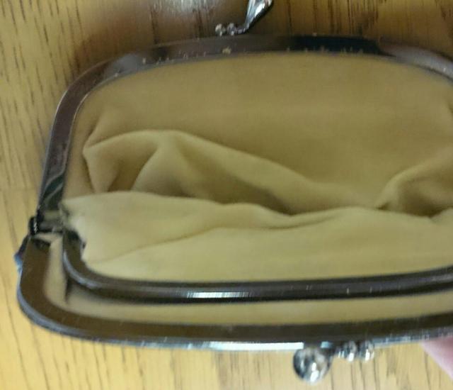 古巾 絣 かすり 紺 チェック がま口 さいふ 中古 < 女性ファッション  古巾 絣 かすり 紺 チェック がま口 さいふ 中古 < 女性ファッションの