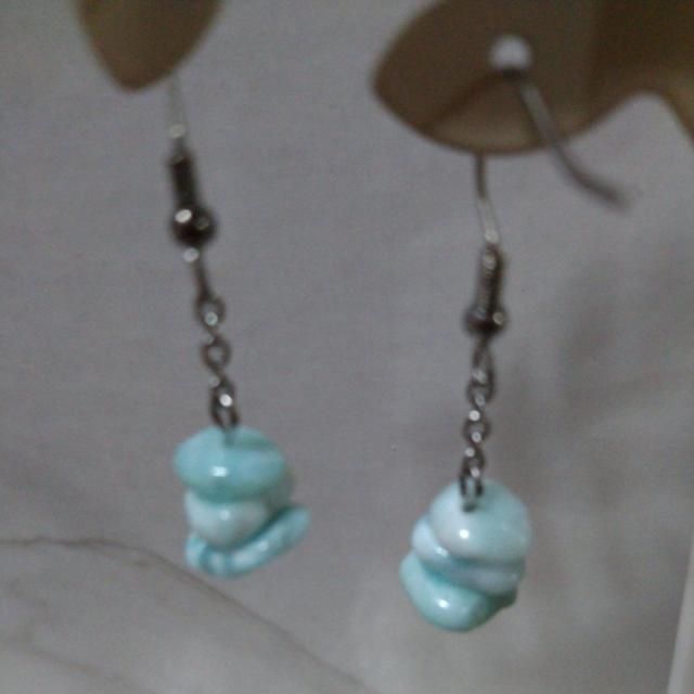 handmade 天然石ピアス ラリマーAA ステンレスフック < 女性アクセサリー/時計  handmade 天然石ピアス ラリマーAA ステンレスフック < 女性アクセサリー/時計の