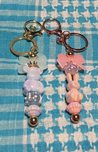キーホルダー うさぎさん くまさん ペア < 女性ファッション  キーホルダー うさぎさん くまさん ペア  < 女性ファッションの