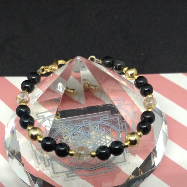 金運タイチンルチル&レインボーオブシディアンStainless sizefreee < 女性アクセサリー/時計 金運タイチンルチル&レインボーオブシディアンStainless sizefreee < 女性アクセサリー/時計の