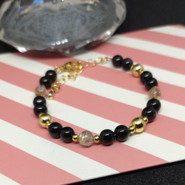 金運タイチンルチル&レインボーオブシディアンStainless sizefreee < 女性アクセサリー/時計 金運タイチンルチル&レインボーオブシディアンStainless sizefreee < 女性アクセサリー/時計の