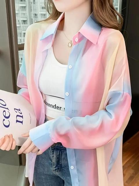 超お買い得1290円★ 半透明ボタンフロント 春/夏のカジュアル&オフィスウェア、夏ファッション 日本サイズL < 女性ファッション  超お買い得1290円★ 半透明ボタンフロント 春/夏のカジュアル&オフィスウェア、夏ファッション 日本サイズL < 女性ファッションの