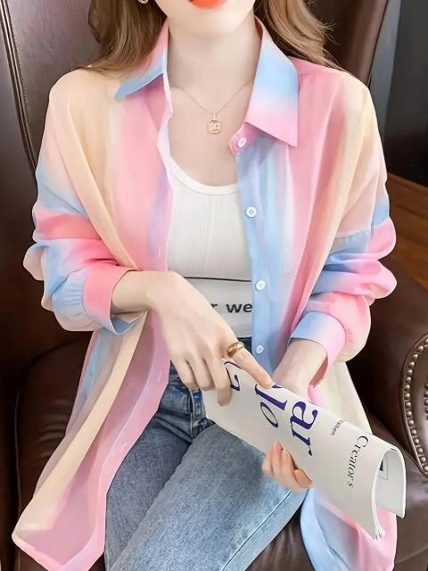 超お買い得1290円★ 半透明ボタンフロント 春/夏のカジュアル&オフィスウェア、夏ファッション 日本サイズL < 女性ファッション  超お買い得1290円★ 半透明ボタンフロント 春/夏のカジュアル&オフィスウェア、夏ファッション 日本サイズL < 女性ファッションの