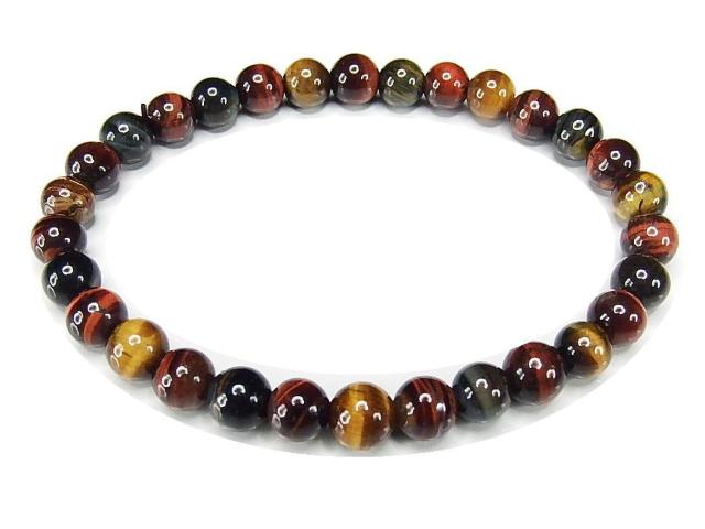 彩色タイガーアイ約6mm天然石ブレスレット金運仕事運 < 女性アクセサリー/時計  彩色タイガーアイ約6mm天然石ブレスレット金運仕事運  < 女性アクセサリー/時計の
