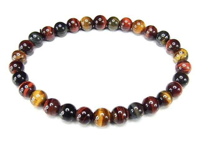 彩色タイガーアイ約6mm天然石ブレスレット金運仕事運 < 女性アクセサリー/時計  彩色タイガーアイ約6mm天然石ブレスレット金運仕事運 < 女性アクセサリー/時計の