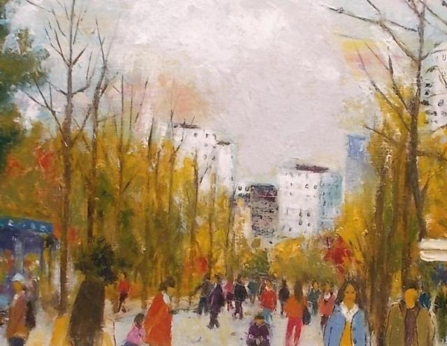 ●油彩画 金山ヒロシ 【冬の大阪城公園通り】『F12号』 新額付き大作 ★白い吐息の公園大通り < ホビー ●油彩画 金山ヒロシ 【冬の大阪城公園通り】『F12号』 新額付き大作 ★白い吐息の公園大通り < ホビーの