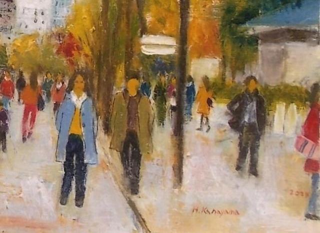 ●油彩画 金山ヒロシ 【冬の大阪城公園通り】『F12号』 新額付き大作 ★白い吐息の公園大通り < ホビー ●油彩画 金山ヒロシ 【冬の大阪城公園通り】『F12号』 新額付き大作 ★白い吐息の公園大通り < ホビーの