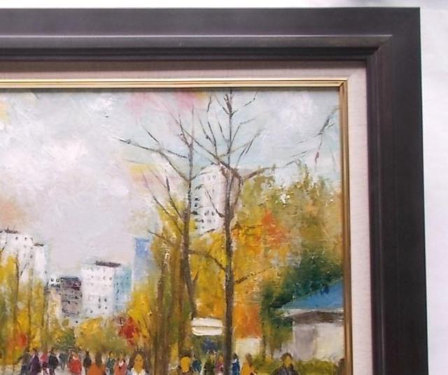 ●油彩画 金山ヒロシ 【冬の大阪城公園通り】『F12号』 新額付き大作 ★白い吐息の公園大通り < ホビー ●油彩画 金山ヒロシ 【冬の大阪城公園通り】『F12号』 新額付き大作 ★白い吐息の公園大通り < ホビーの