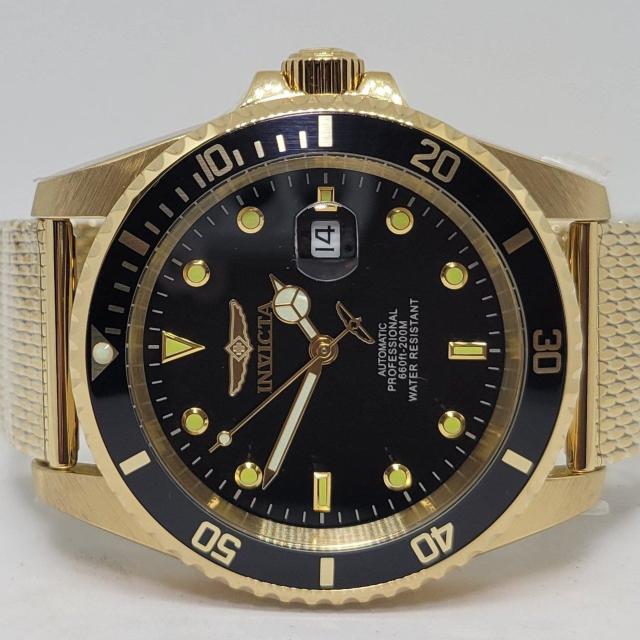 �y�h��ԃJ���[�zINVICTA  �C���r�N�^ 47mm �v���_�C�o�[ �I�[�g�}�`�b�N �S�[���h&�u���b�N �� �j���A�N�Z�T���[/���v�� 