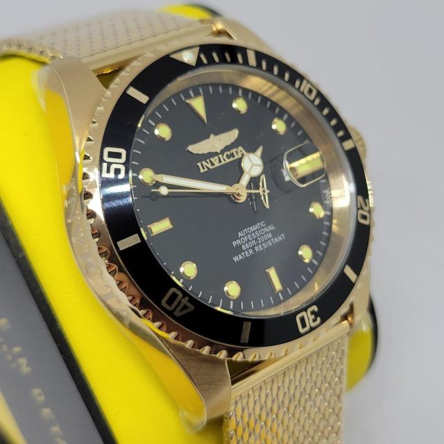 �y�h��ԃJ���[�zINVICTA  �C���r�N�^ 47mm �v���_�C�o�[ �I�[�g�}�`�b�N �S�[���h&�u���b�N �� �j���A�N�Z�T���[/���v�� 