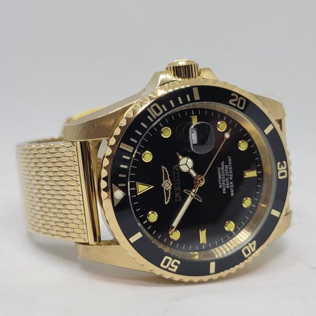 �y�h��ԃJ���[�zINVICTA  �C���r�N�^ 47mm �v���_�C�o�[ �I�[�g�}�`�b�N �S�[���h&�u���b�N �� �j���A�N�Z�T���[/���v�� 