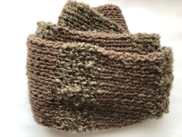 ハンドメイド スヌード ウール 男女兼用 ブラウン ミックス < 男性ファッション  ハンドメイド スヌード ウール 男女兼用 ブラウン ミックス < 男性ファッションの