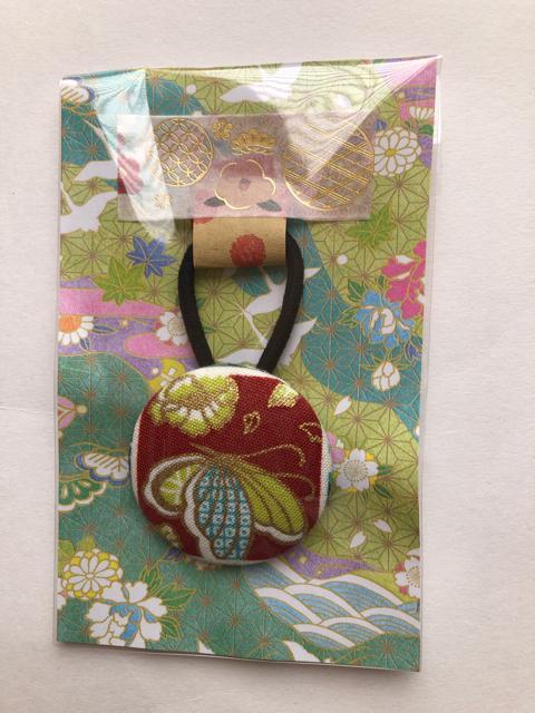 ハンドメイド ヘアゴム 特大 くるみボタン 和柄 < 女性ファッション  ハンドメイド ヘアゴム 特大 くるみボタン 和柄  < 女性ファッションの