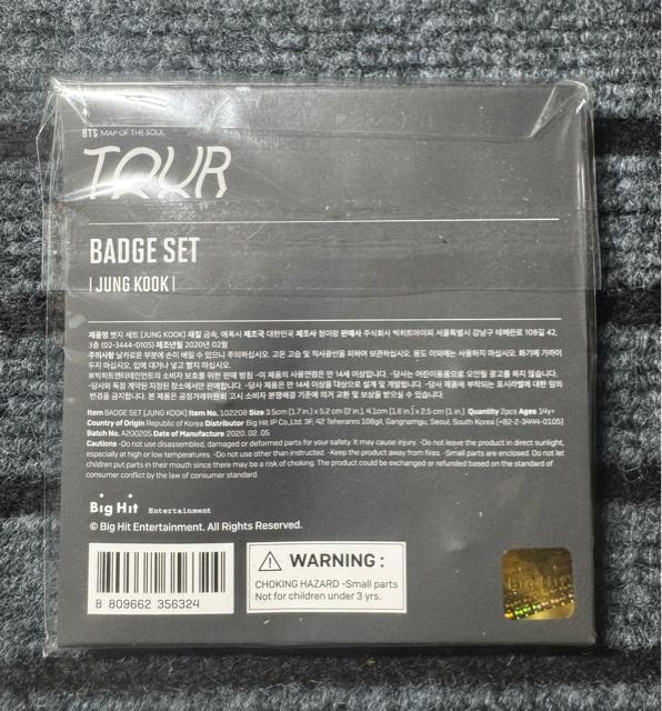 BTS ジョングク バッチ < タレントグッズ BTS ジョングク バッチ < タレントグッズの