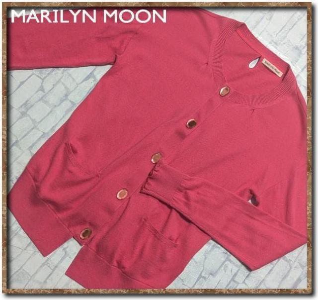 マリリンムーン シルク混カットカーディガン 濃ピンク < 女性ファッション マリリンムーン シルク混カットカーディガン 濃ピンク < 女性ファッションの