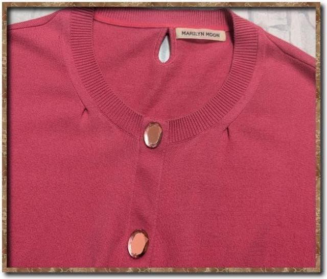 マリリンムーン シルク混カットカーディガン 濃ピンク < 女性ファッション マリリンムーン シルク混カットカーディガン 濃ピンク < 女性ファッションの