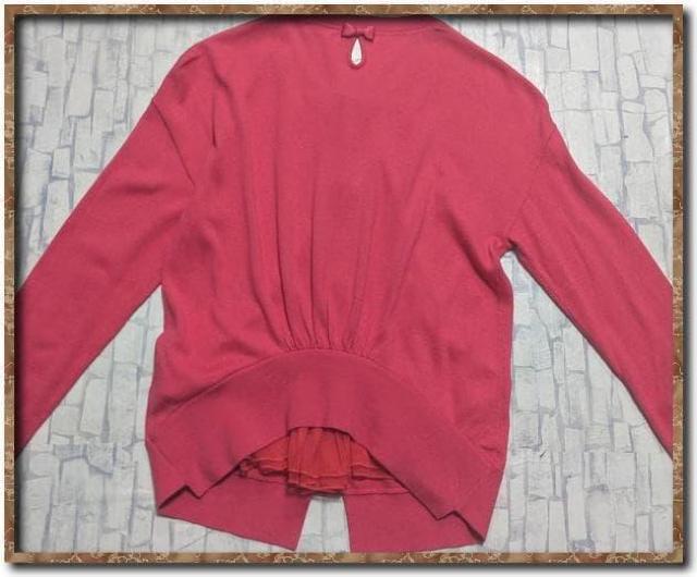 マリリンムーン シルク混カットカーディガン 濃ピンク < 女性ファッション マリリンムーン シルク混カットカーディガン 濃ピンク < 女性ファッションの