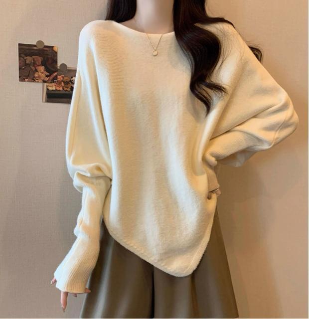 ドルマン ニット セーター 不規則 ゆったり ベージュ 大きいサイズ < 女性ファッション ドルマン ニット セーター 不規則 ゆったり ベージュ 大きいサイズ < 女性ファッションの