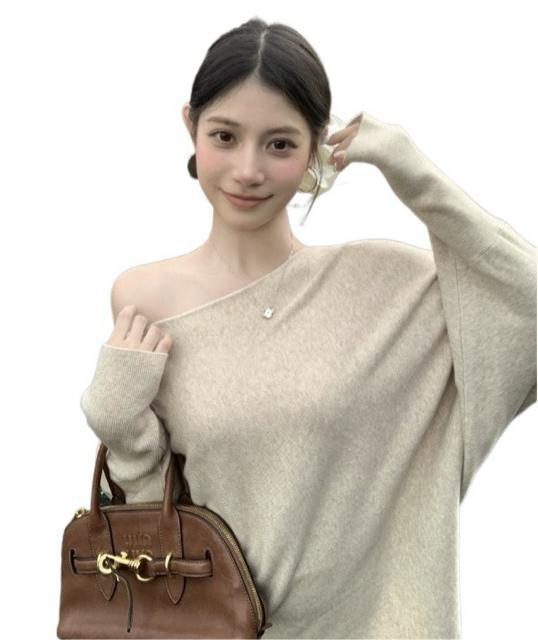ドルマン ニット セーター 不規則 ゆったり ベージュ 大きいサイズ < 女性ファッション ドルマン ニット セーター 不規則 ゆったり ベージュ 大きいサイズ < 女性ファッションの