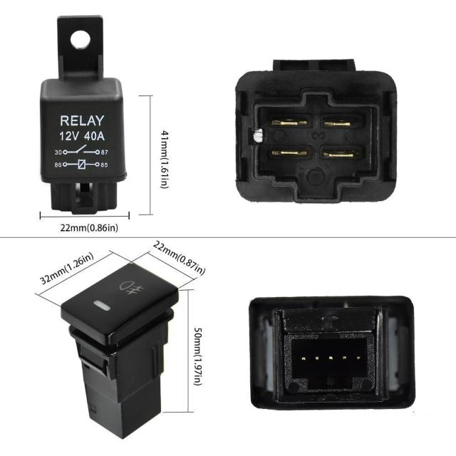 H8/H11/H16 LED対応 汎用 スイッチ付 後付フォグランプ用 フォグ配線 リレーハーネス < 自動車/バイク H8/H11/H16 LED対応 汎用 スイッチ付 後付フォグランプ用 フォグ配線 リレーハーネス < 自動車/バイク