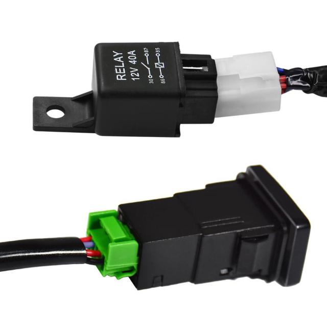 H8/H11/H16 LED対応 汎用 スイッチ付 後付フォグランプ用 フォグ配線 リレーハーネス < 自動車/バイク H8/H11/H16 LED対応 汎用 スイッチ付 後付フォグランプ用 フォグ配線 リレーハーネス < 自動車/バイク