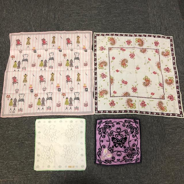 即決 ANNA SUI アナスイ ハンカチ タオルハンカチ 4枚セット < ブランド  即決 ANNA SUI アナスイ ハンカチ タオルハンカチ 4枚セット < ブランドの