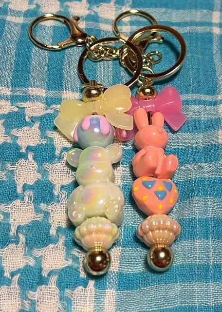 キーホルダー うさぎさん くまさん ペア < 女性ファッション  キーホルダー うさぎさん くまさん ペア  < 女性ファッションの