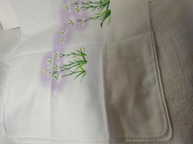 2重ガーゼの上品な手ぬぐい サギ草の柄 < 女性ファッション  2重ガーゼの上品な手ぬぐい サギ草の柄 < 女性ファッションの