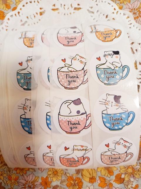 お裾分け☆ネコのThank Youシール5セット☆ < インテリア/ライフ  お裾分け☆ネコのThank Youシール5セット☆  < インテリア/ライフの