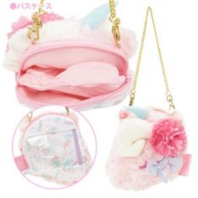 《New》リトルツインスターズ/キキララ★ユニコーン・ぬいぐるみ風*パスケース<チェーン付> < 女性ファッション  《New》リトルツインスターズ/キキララ★ユニコーン・ぬいぐるみ風*パスケース<チェーン付> < 女性ファッションの