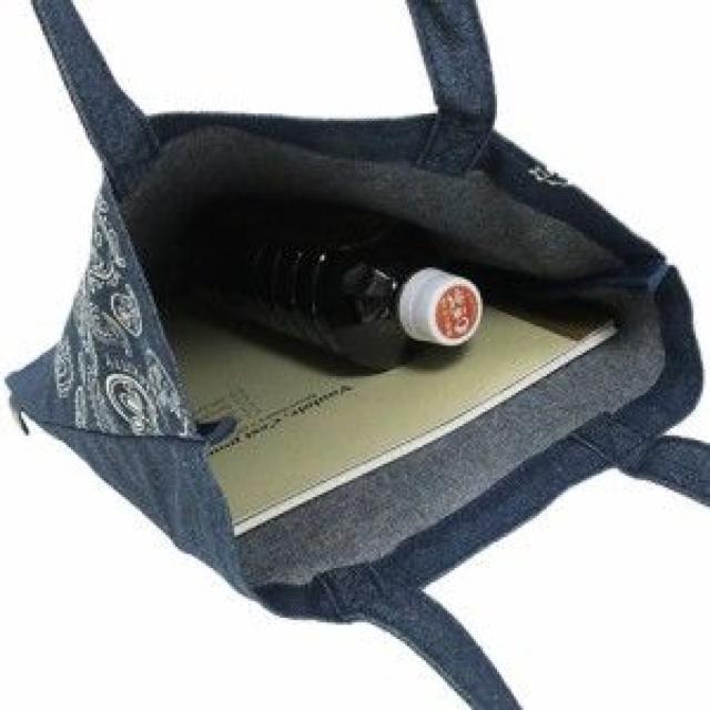 《New》キティちゃん(デニム素材)カリフォルニア★ペイズリー柄*トートバッグ<ネイビー> < 女性ファッション 《New》キティちゃん(デニム素材)カリフォルニア★ペイズリー柄*トートバッグ<ネイビー> < 女性ファッションの