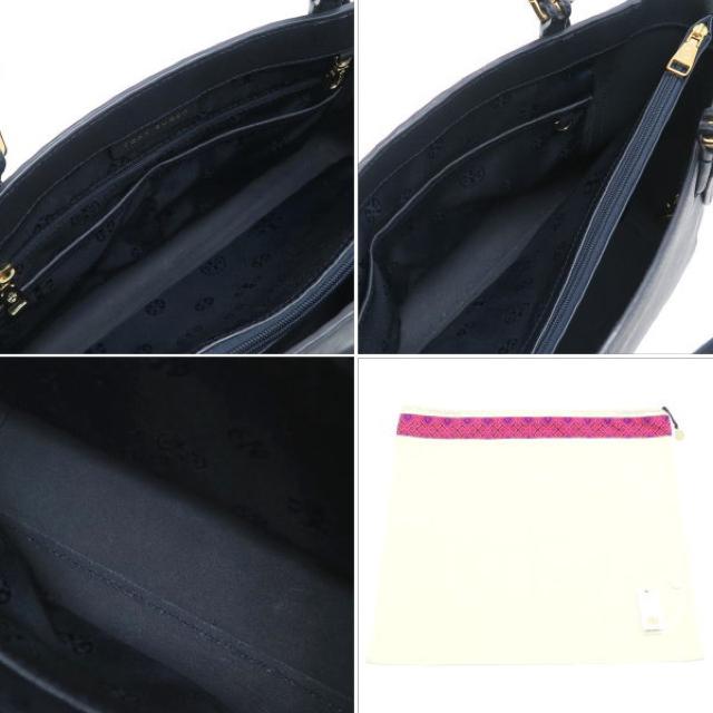 ◆ 本物 程度良 ◆ TORY BURCH トリーバーチ トートバッグ ショルダーバッグ レザー ダークネイビー 保存袋 人気 < ブランド  ◆ 本物 程度良 ◆ TORY BURCH トリーバーチ トートバッグ ショルダーバッグ レザー ダークネイビー 保存袋 人気 < ブランドの