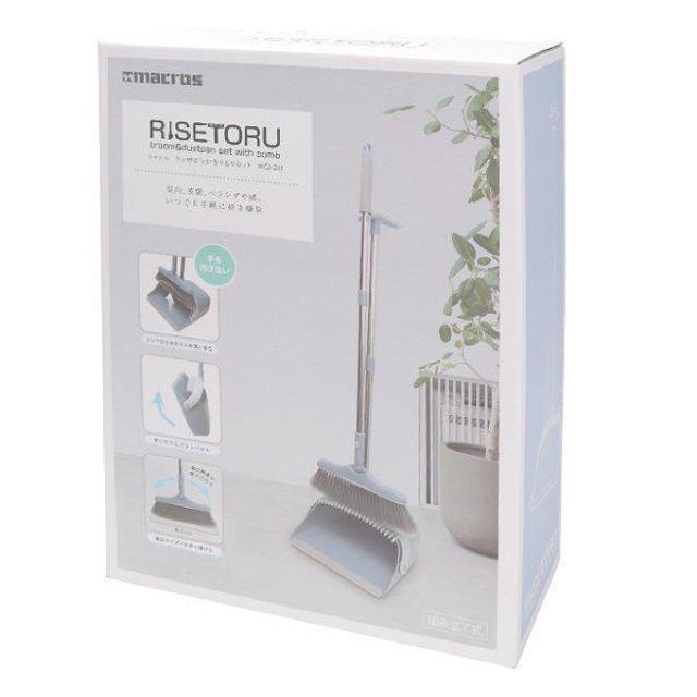 ほうき・ちりとりセット ごみを落とすクシ付 ほうき幅広サイズ 角度変更 チリトリ 折りたためる かがむ必要なし < インテリア/ライフ  ほうき・ちりとりセット ごみを落とすクシ付 ほうき幅広サイズ 角度変更 チリトリ 折りたためる かがむ必要なし < インテリア/ライフの