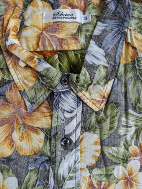 Scheine Urbane Pleasure シャイナ アーバン プレジャー アロハ風シャツ リバースプリント < 男性ファッション  Scheine Urbane Pleasure シャイナ アーバン プレジャー アロハ風シャツ リバースプリント < 男性ファッションの