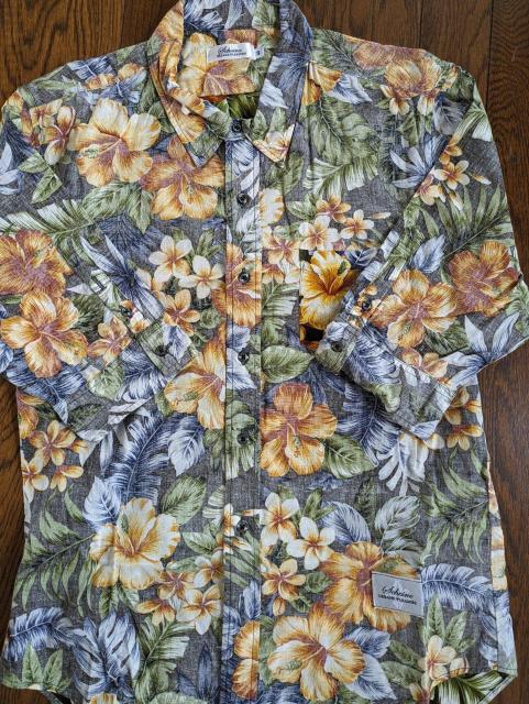 Scheine Urbane Pleasure シャイナ アーバン プレジャー アロハ風シャツ リバースプリント < 男性ファッション  Scheine Urbane Pleasure シャイナ アーバン プレジャー アロハ風シャツ リバースプリント < 男性ファッションの