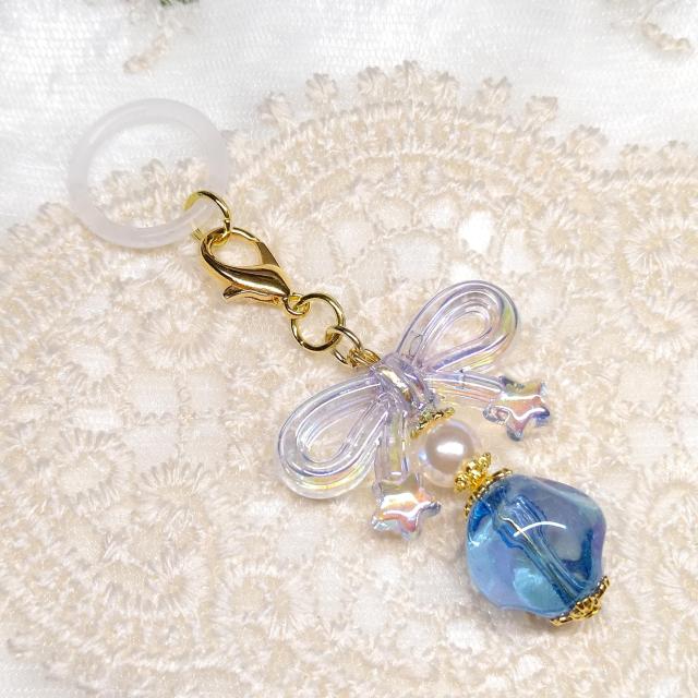 ハンドメイド☆目印チャーム☆水色ビーズ < 女性ファッション ハンドメイド☆目印チャーム☆水色ビーズ < 女性ファッションの