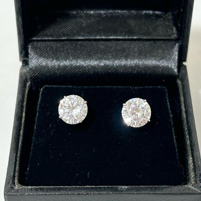 14K ホワイトゴールド スタッド ピアス キュービックジルコニア 7ミリ < ブランド 14K ホワイトゴールド スタッド ピアス キュービックジルコニア 7ミリ < ブランドの