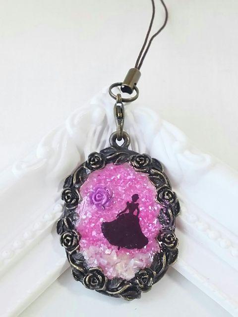 プリンセスとピンクのシェルと薔薇の空枠のストラップ  レジン < 女性ファッション  プリンセスとピンクのシェルと薔薇の空枠のストラップ  レジン  < 女性ファッションの