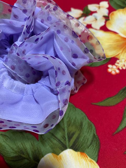 水玉☆綺麗なパープルのシュシュ☆ < 女性アクセサリー/時計  水玉☆綺麗なパープルのシュシュ☆ < 女性アクセサリー/時計の