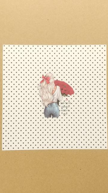 Bデザインペーパー 女の子柄 2種類2枚 < インテリア/ライフ Bデザインペーパー 女の子柄 2種類2枚 < インテリア/ライフの