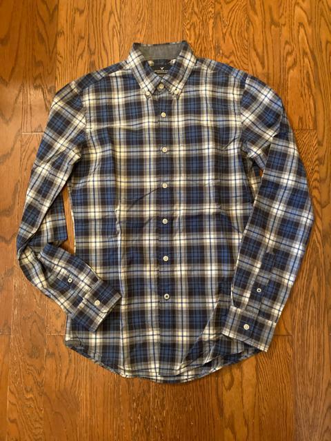 AMERICAN EAGLE チェック シャツ XS 古着 ブルー アメリカンイーグル メンズ コットン  < ブランド  AMERICAN EAGLE チェック シャツ XS 古着 ブルー アメリカンイーグル メンズ コットン   < ブランドの
