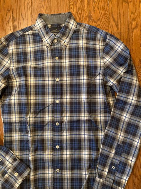 AMERICAN EAGLE チェック シャツ XS 古着 ブルー アメリカンイーグル メンズ コットン  < ブランド  AMERICAN EAGLE チェック シャツ XS 古着 ブルー アメリカンイーグル メンズ コットン  < ブランドの