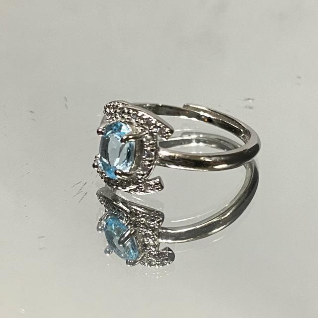 《No.R070》宝石質 天然石ブルートパーズ フリーサイズリング < 女性アクセサリー/時計  《No.R070》宝石質 天然石ブルートパーズ フリーサイズリング < 女性アクセサリー/時計の