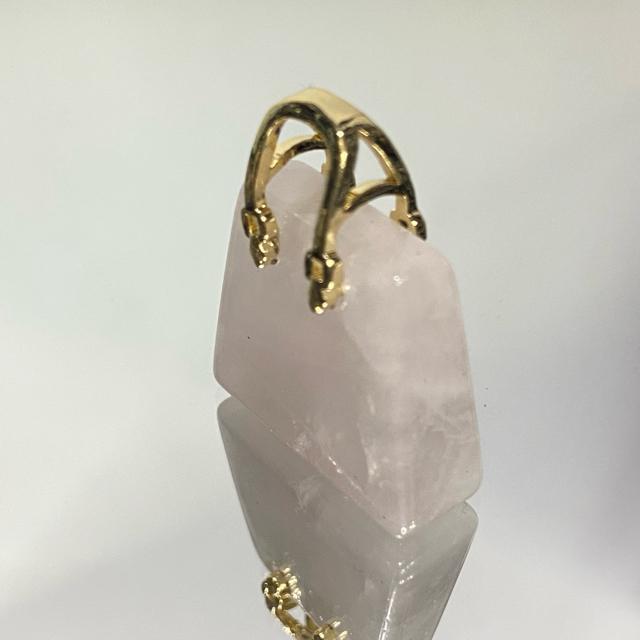 《necklace》天然石ローズクォーツ 鞄型ネックレス < 女性アクセサリー/時計  《necklace》天然石ローズクォーツ 鞄型ネックレス < 女性アクセサリー/時計の