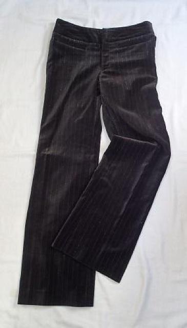 ◇UNITED ARROWS/日本製 ラメ入り ストライプ柄 デザインパンツ ベロア パーティーにも/ブラック/サイズ3 < 女性ファッション  ◇UNITED ARROWS/日本製 ラメ入り ストライプ柄 デザインパンツ ベロア パーティーにも/ブラック/サイズ3  < 女性ファッションの